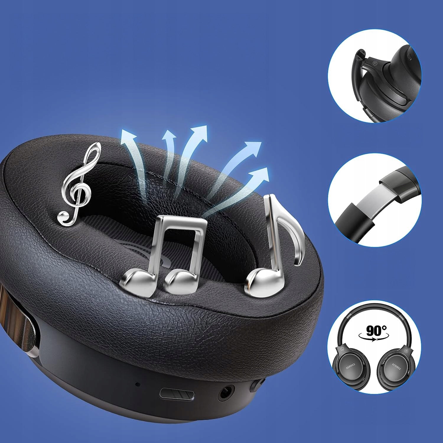 FEEGAR Mello On-Ear Wireless Headphones 65H Bluetooth 5.3 6EQ Microphone EAN (GTIN) 5904610880319