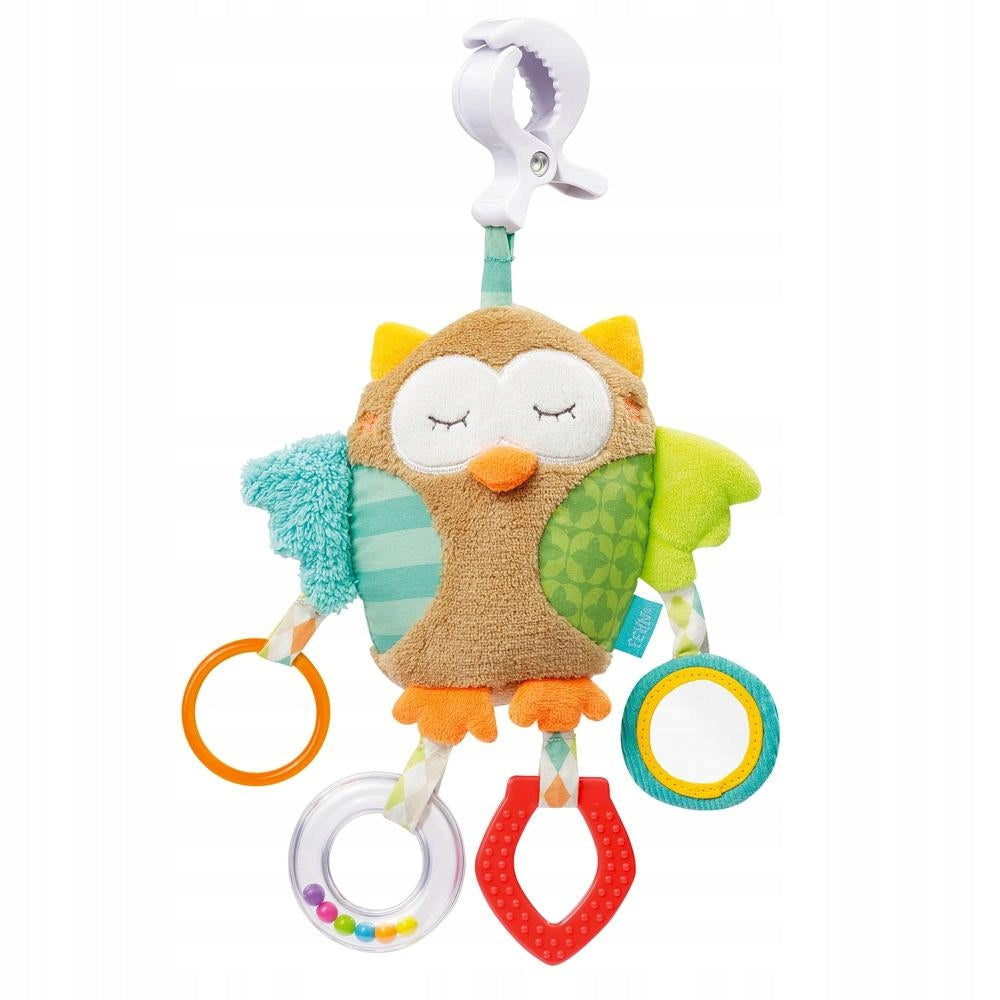 FEHN Sleeping Forest pendant with rattle and gripper for stroller, car seat