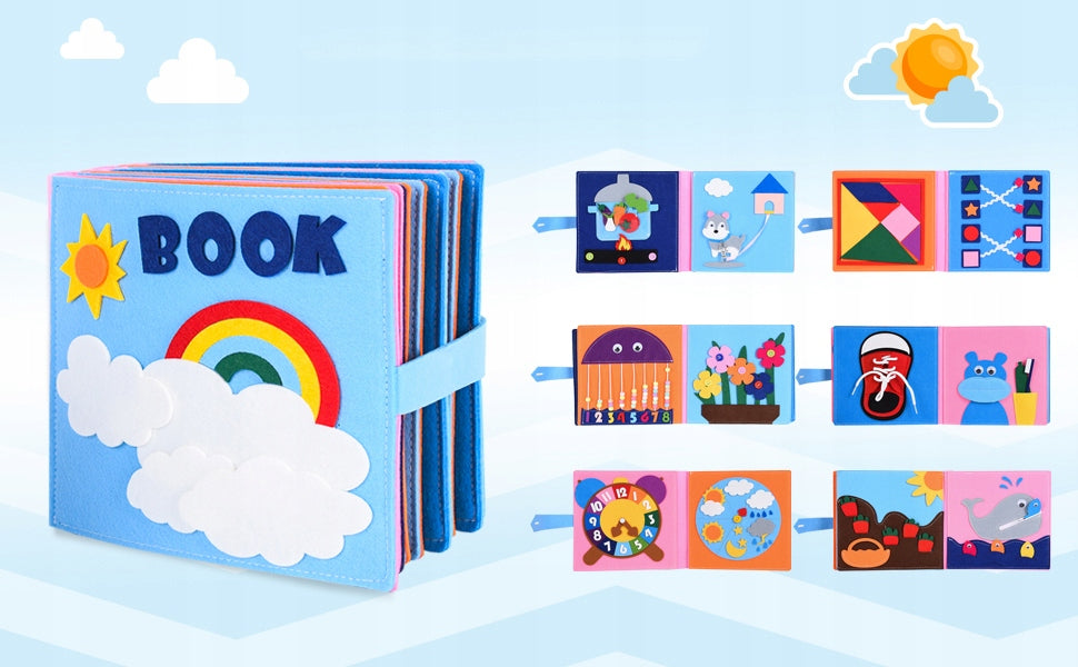 FELT BOOK SENSORY BOOK MONTESSORI 3D EAN (GTIN) 3370331612287
