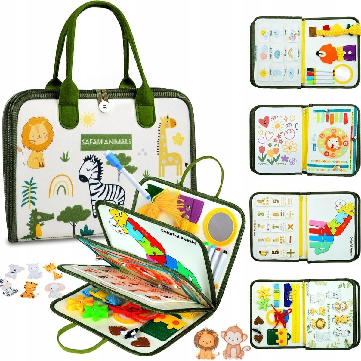 FELT SENSORY BOOK MONTESSORI QUIET BOOK QUIET 3D BOOK