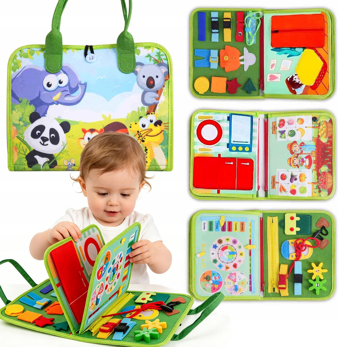 FELT SENSORY BOOK MONTESSORI QUIET BOOK QUIET 3D BOOK