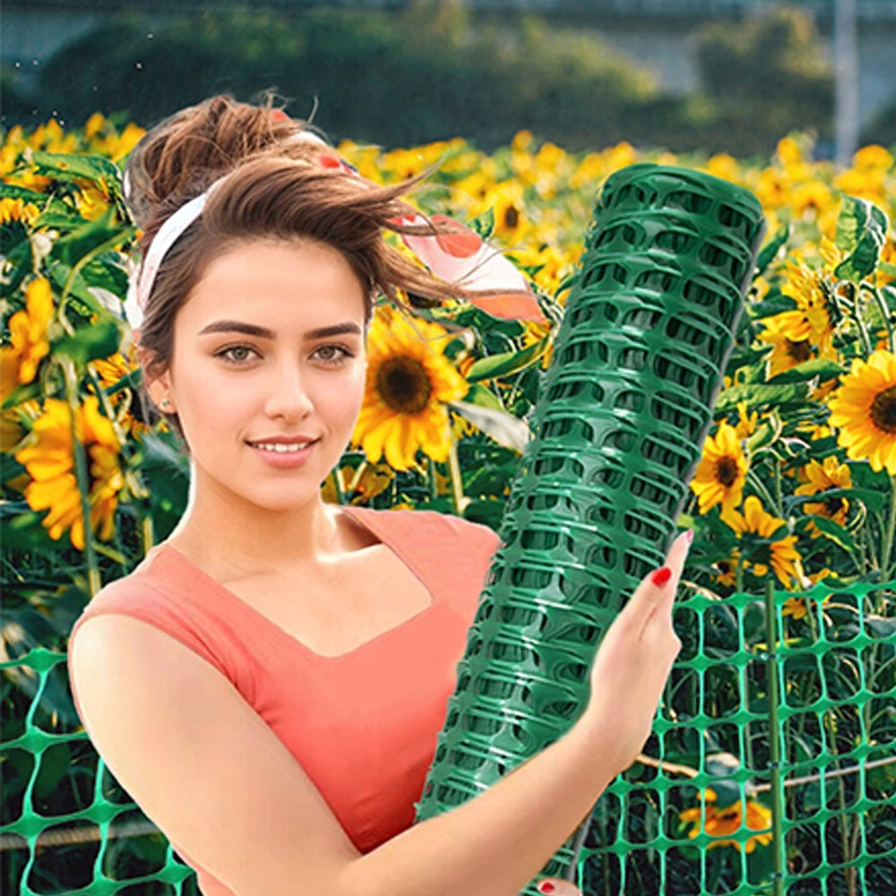 FENCE MESH FOR POULTRY CHICKENS PLASTIC GARDEN EYELETS GREEN 1x30m Mesh material plastic