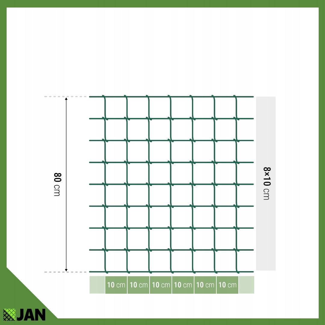 FENCE MESH Knot Forest 80/9/10 GREEN PVC OC protection 25m Manufacturer code SIATKA LEŚNA węzłowa Ogrodzeniowa 80/9/10 25M