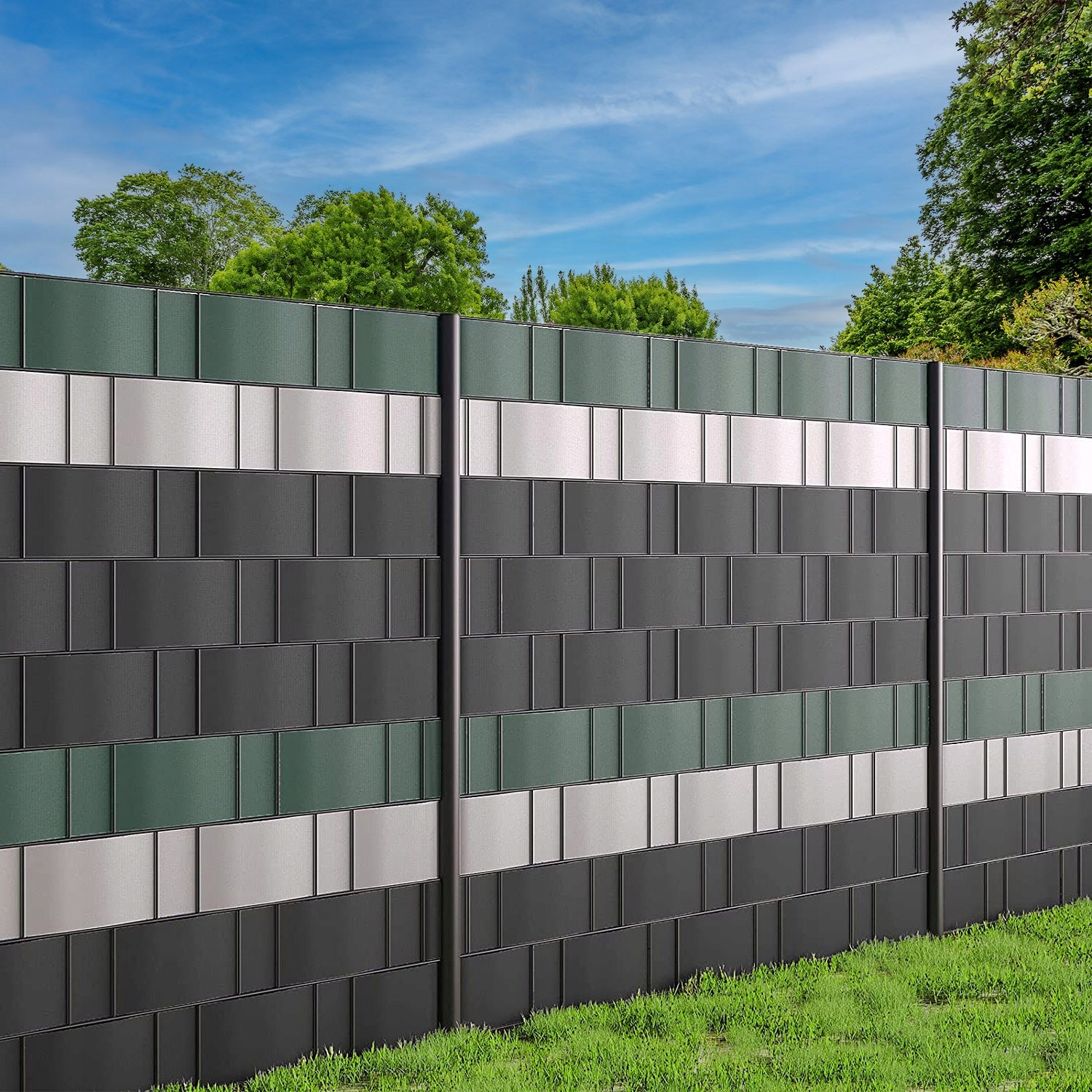 FENCE TAPE 19cmx35m FENCE COVER PANEL GRAPHITE 24 CLIPS Manufacturer code 5905523062557