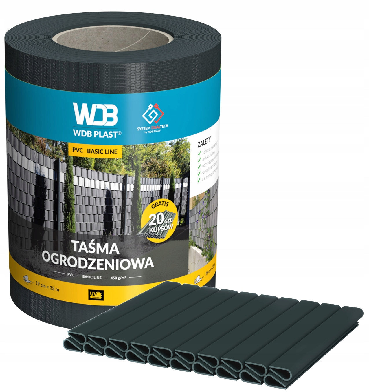 FENCE TAPE ANTHRACITE 19x35 FENCE COVER PANEL FENCE GRAPHITE Packaging status original