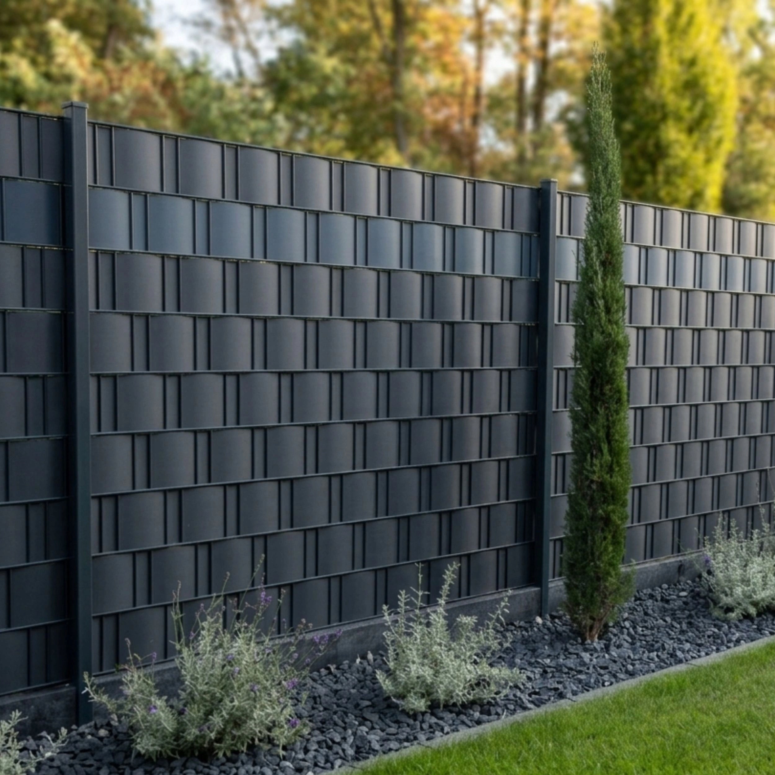 FENCE TAPE ANTHRACITE 19x35m COVER FOR PANEL FENCES FENCE +UV Packaging status original