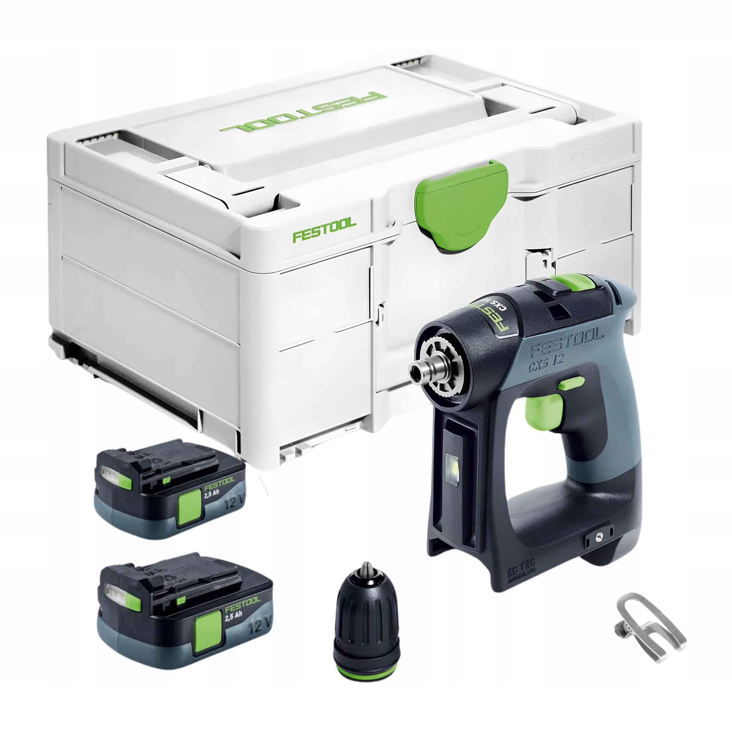 FESTOOL CXS 12 DRILL/DRIVER WITH 2 ACCUMULATORS WITHOUT CHARGER