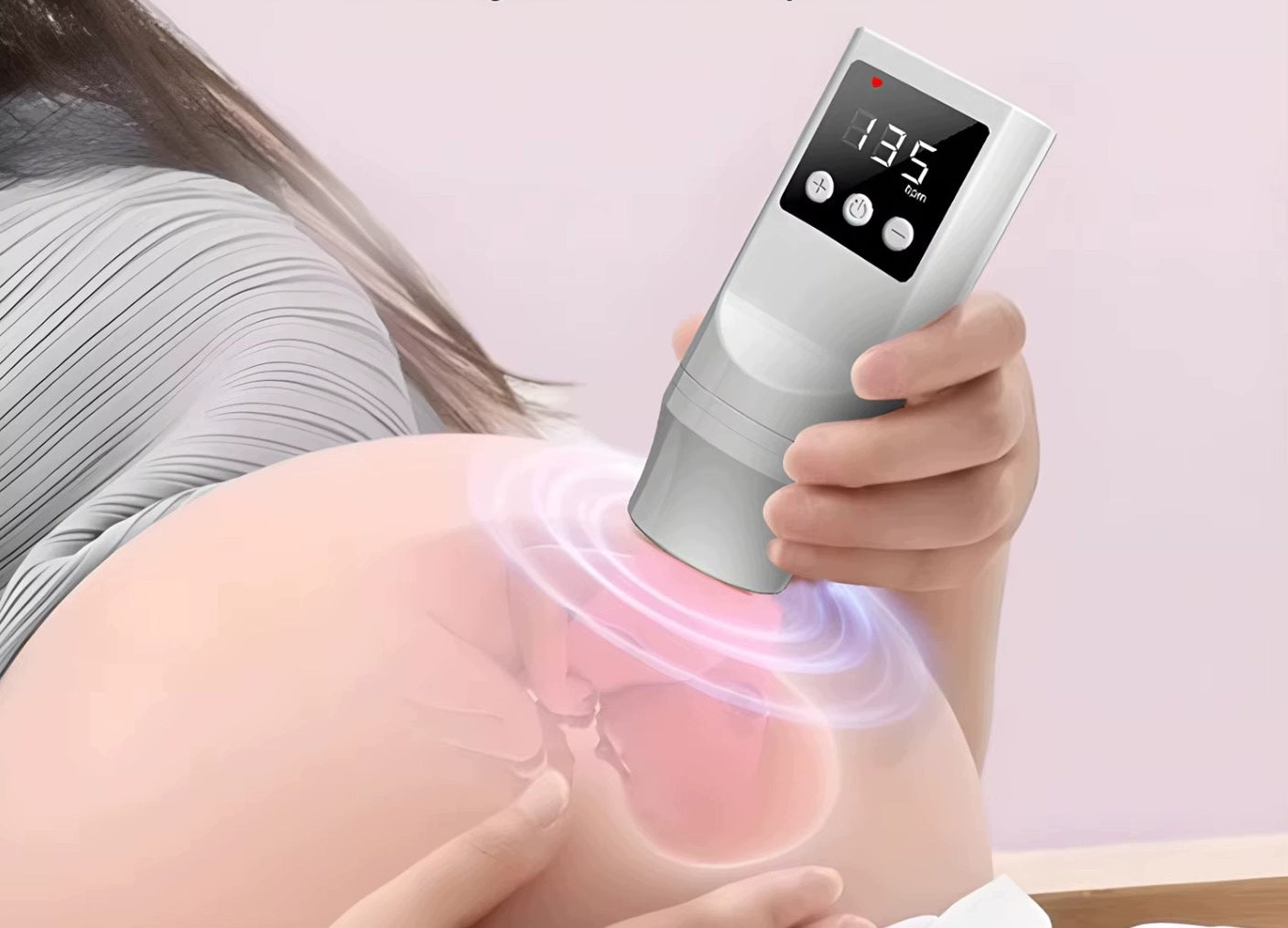 FETAL HEART RATE DETECTOR DOPPLER FOR BABY HEARTBEAT DETECTION + HEADPHONES Medical device no