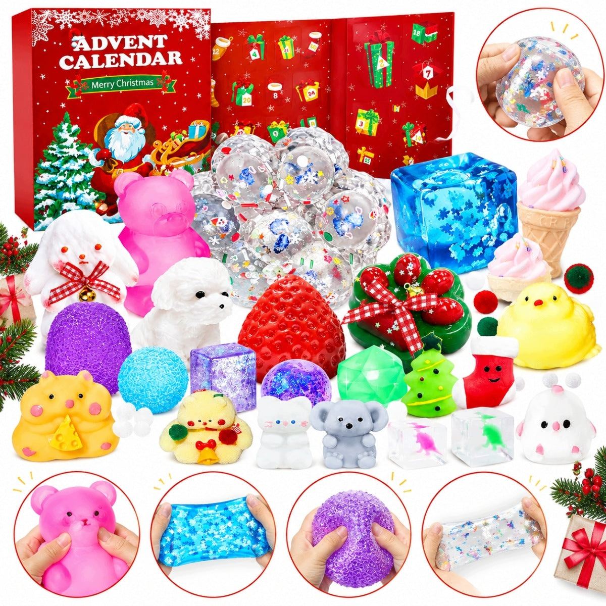 FIDGET ADVENT CALENDAR 2026 24 DAYS SQUISHY KIDS