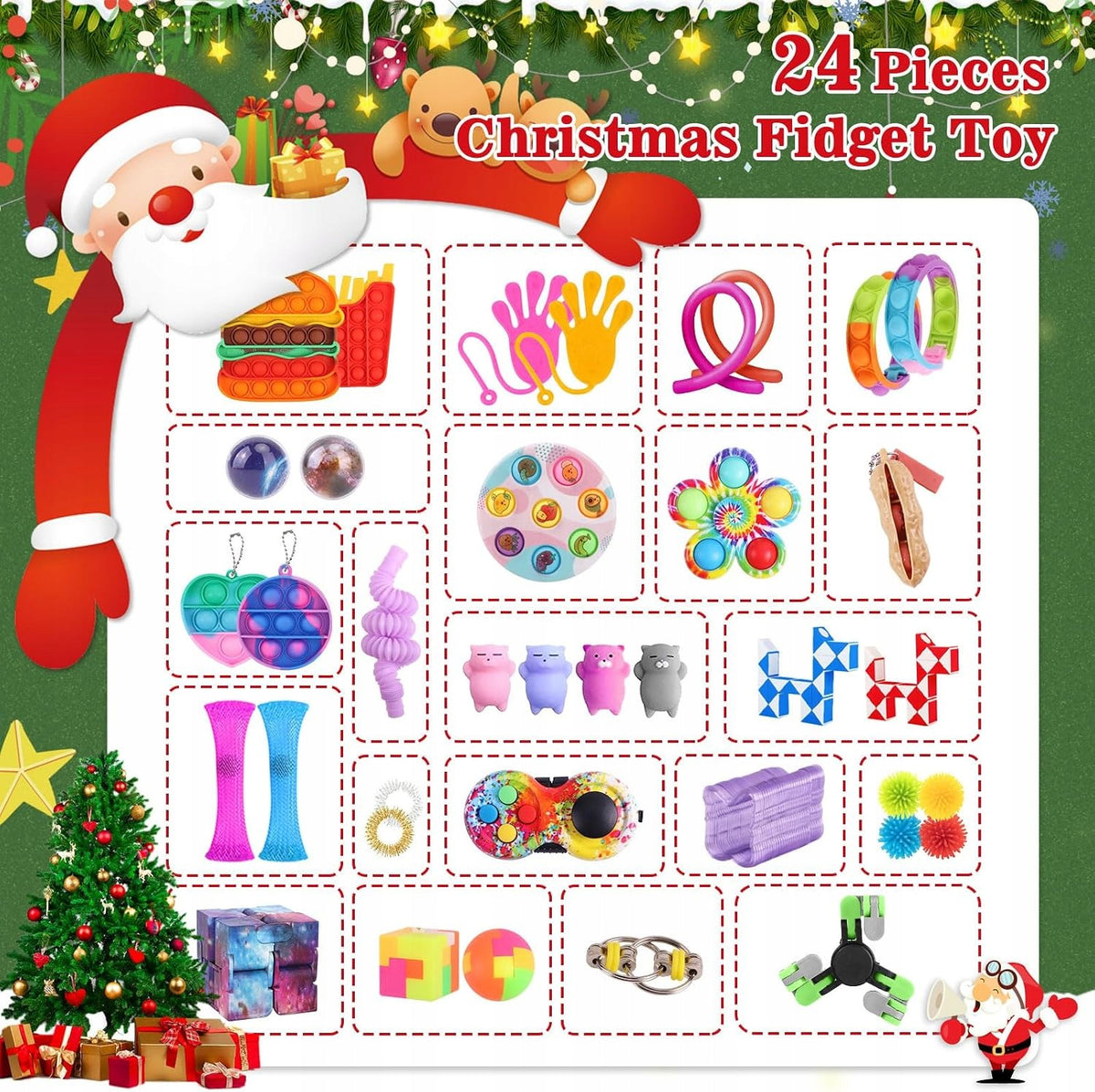 FIDGET ADVENT CALENDAR 24 PIECES SENSORY TOYS FOR CHILDREN Brand no brand