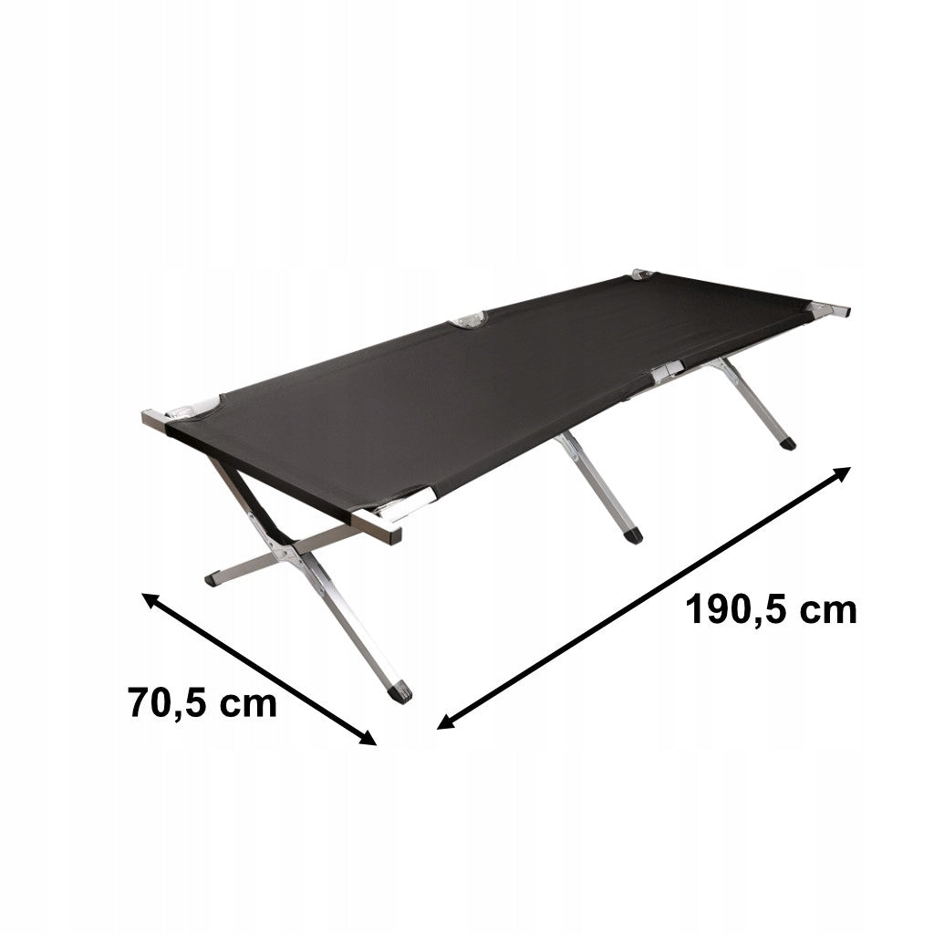 FIELD BED MILITARY TOURIST CANADIAN LUARO COUCH XXL BLACK 150 KG Manufacturer code KX4833_3