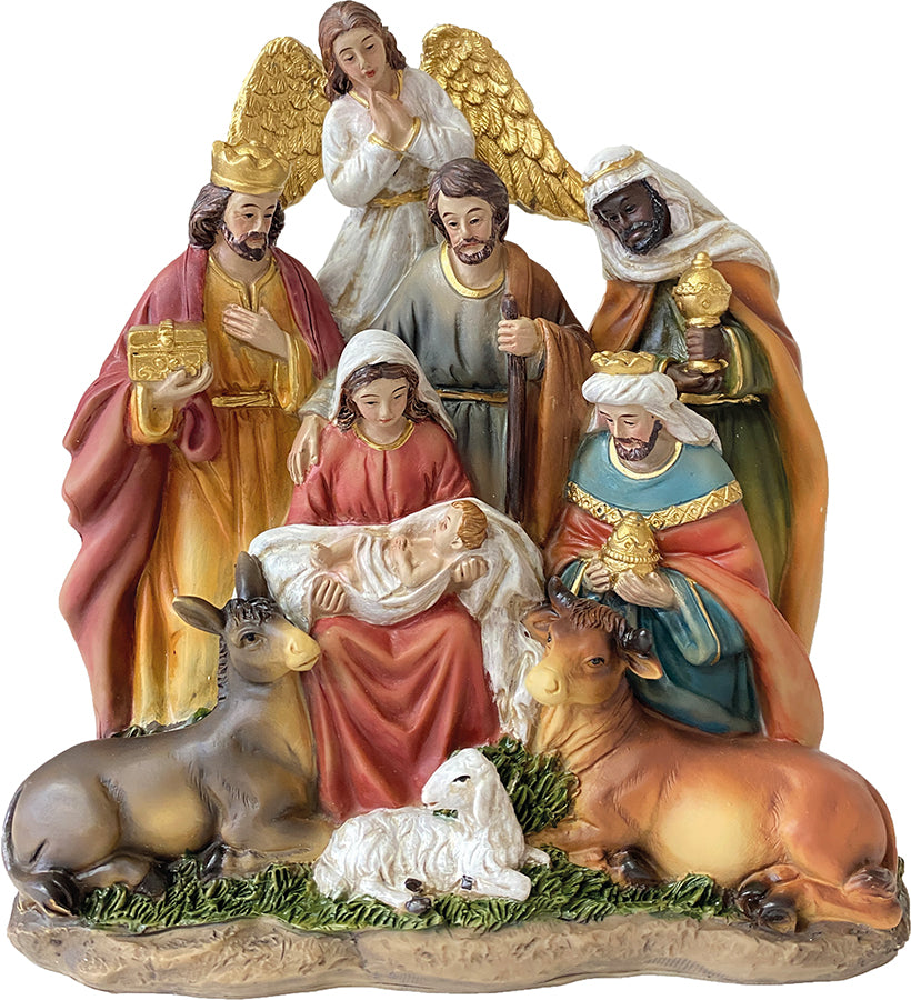 FIGURE CHRISTMAS NATIVITY SCENE HOLY FAMILY THREE KINGS 14,5cm high CHRISTMAS