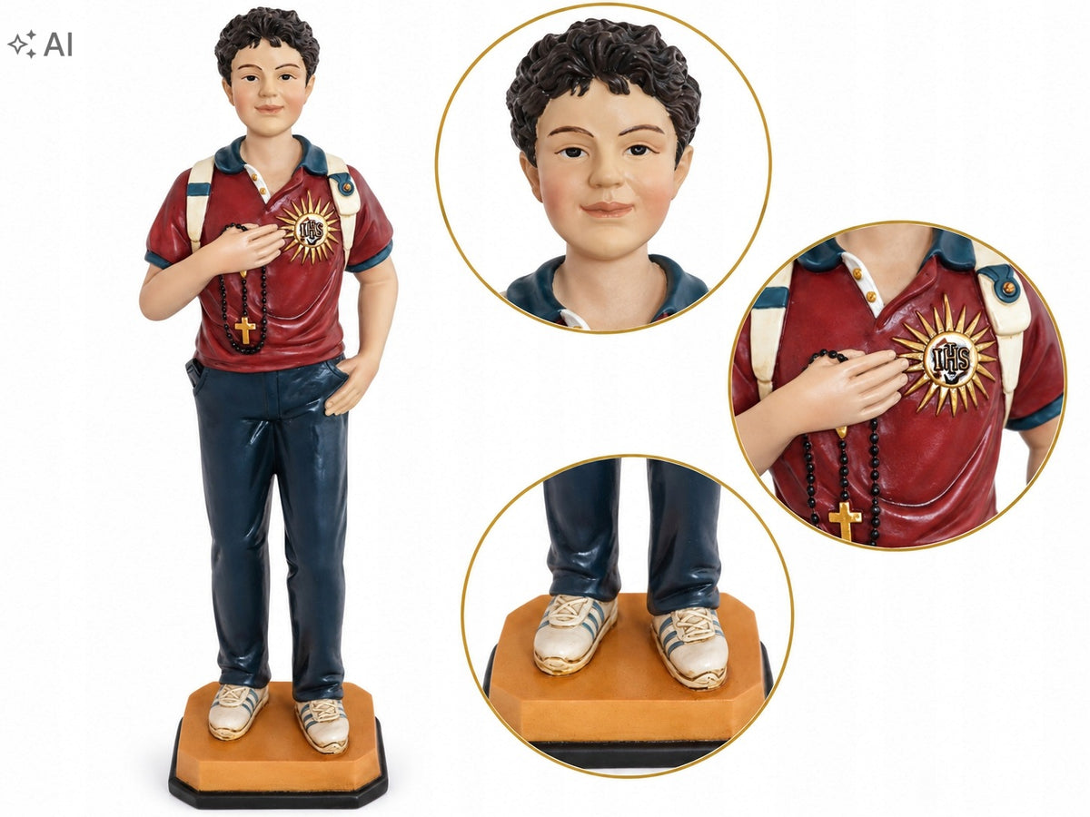 FIGURE ST. CARLO ACUTIS 30 CM RESIN MASS RELIGIOUS FIGURINE GIFT