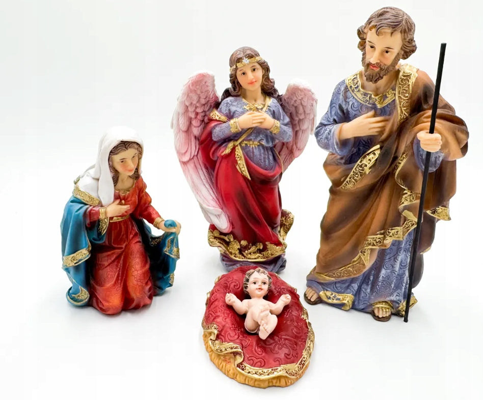 FIGURES FOR NATIVITY SCENE CHRISTMAS NURSERY 20 CM RESIN 11 FIGURES Packaging status original