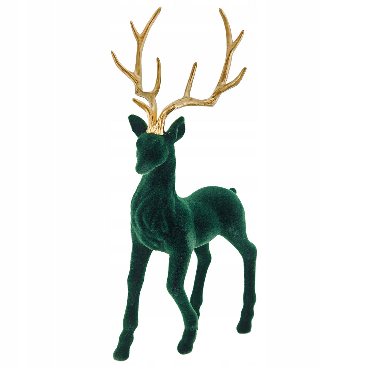 FIGURINE DEER REINDEER FLOCKED DECORATION WREATH REED DECORATION LARGE 32CM Brand Top Gift