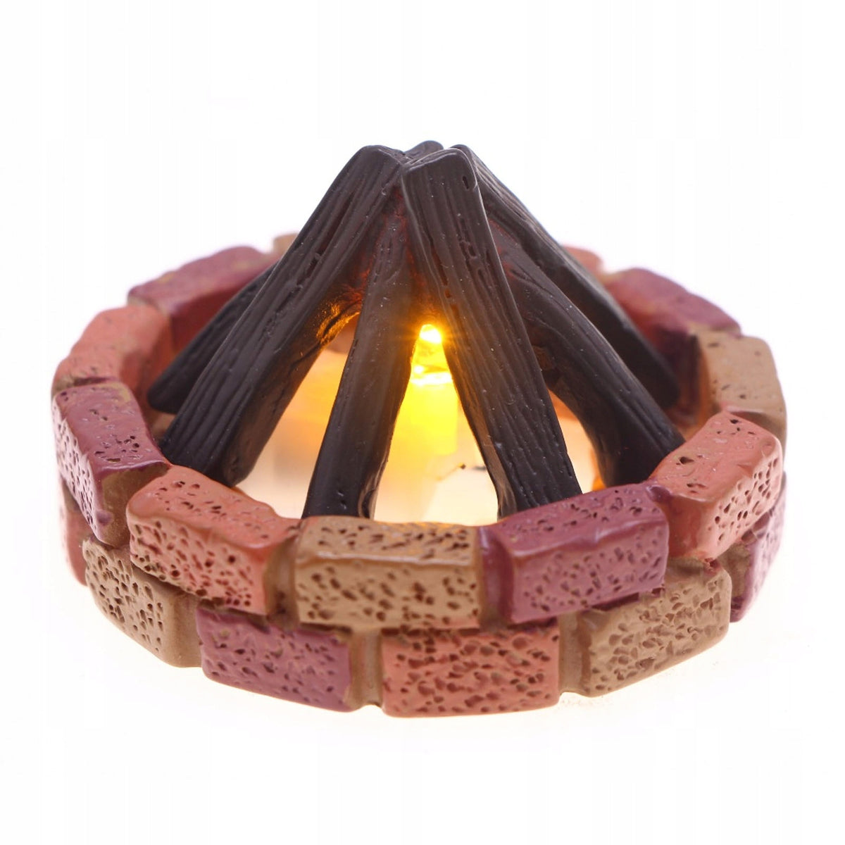 FIGURINE LED FIREPLACE FLICKERING FLAME RESIN DECORATION