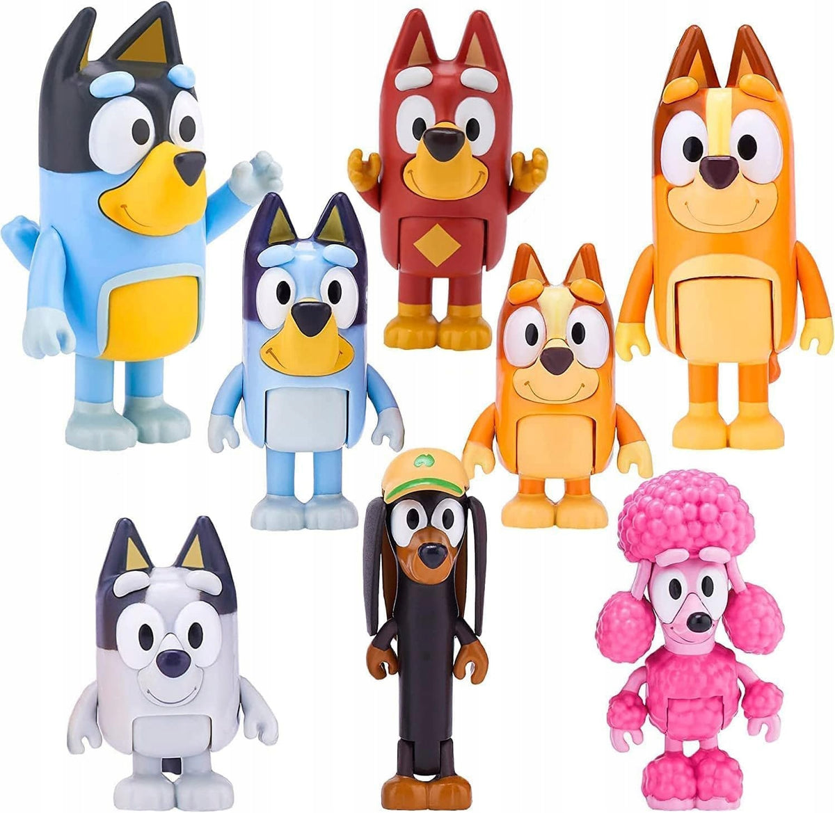 FIGURINES BLUEY FAMILY 8 PCS. 6-8 CM FAIRY TALE CHARACTER SET GIFT