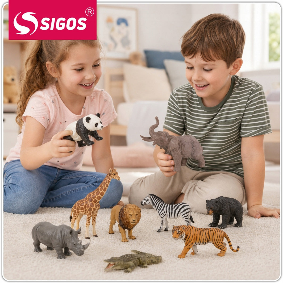FIGURINES WILD ANIMALS SAFARI WILD ZOO ANIMALS COLLECTION 58 EL +CASE Manufacturer code FIGURKI DZIKIE ZWIERZĘTA SAFARI WILD ZOO