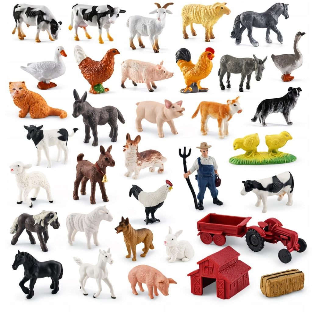 FIGURINES WILD ANIMALS SAFARI WILDZOO ANIMALS 34 pcs