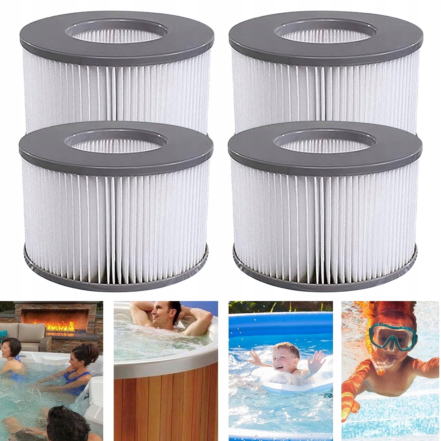 FILTER 4PCS FOR JACUZZI / INFLATABLE POOLS MSPA 2020 IN SPA POOL Brand no brand