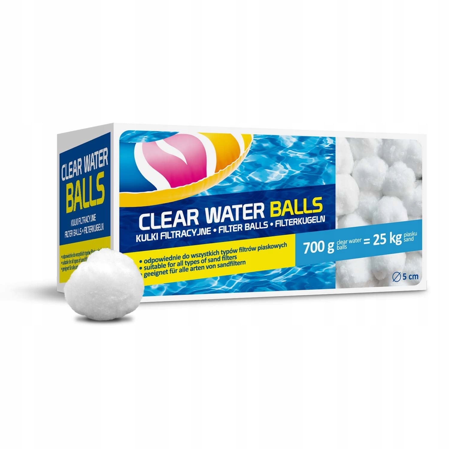FILTER BALLS FOR POOL AND SAND PUMPS 1400g GAMIX CLEAR WATER BALLS Product form other