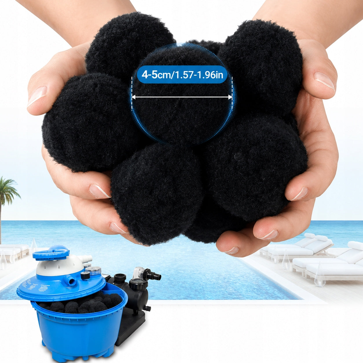 FILTER BALLS FOR SWIMMING POOL FILTERING SAND PUMPS ACTIVE VEGAN 700G EAN (GTIN) 5905214419592
