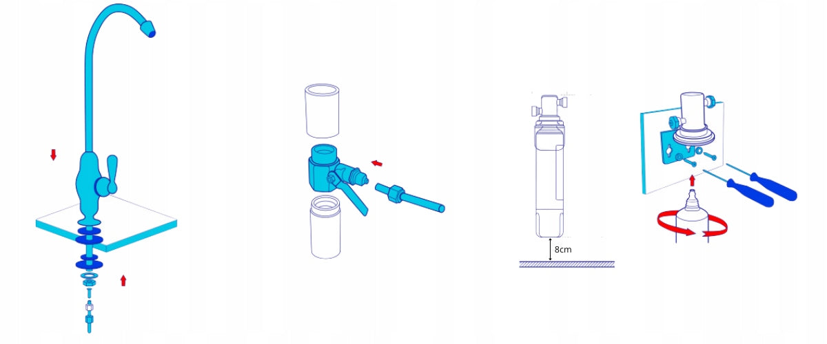 FILTER FOR DRINKING WATER TREATMENT UNDER THE SINK 3M PZH KITCHEN FILTER SET Product weight with unit packaging 2 kg