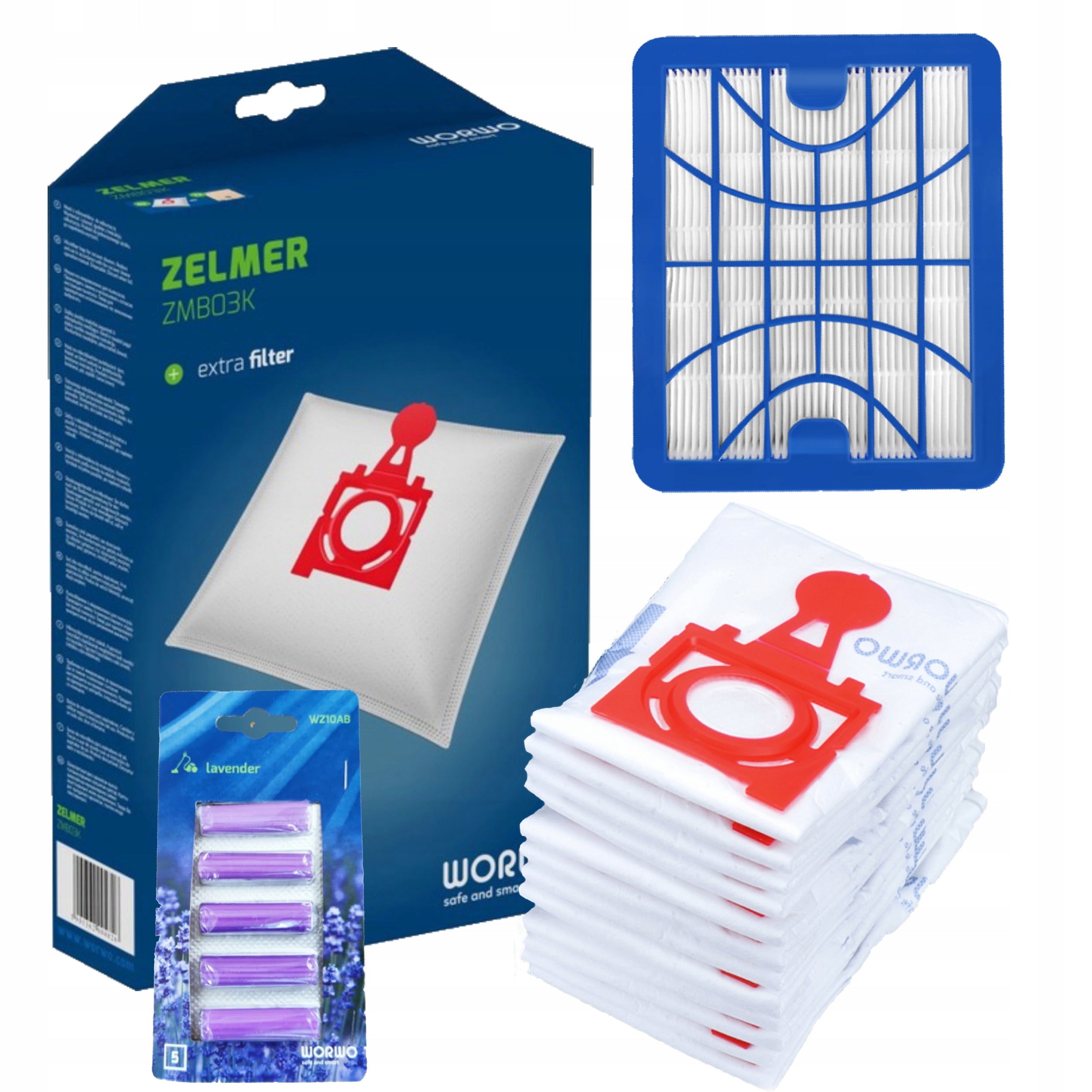 FILTER HEPA+BAGS FOR ZELMER JUPITER SOLARIS+FRAGRANCE