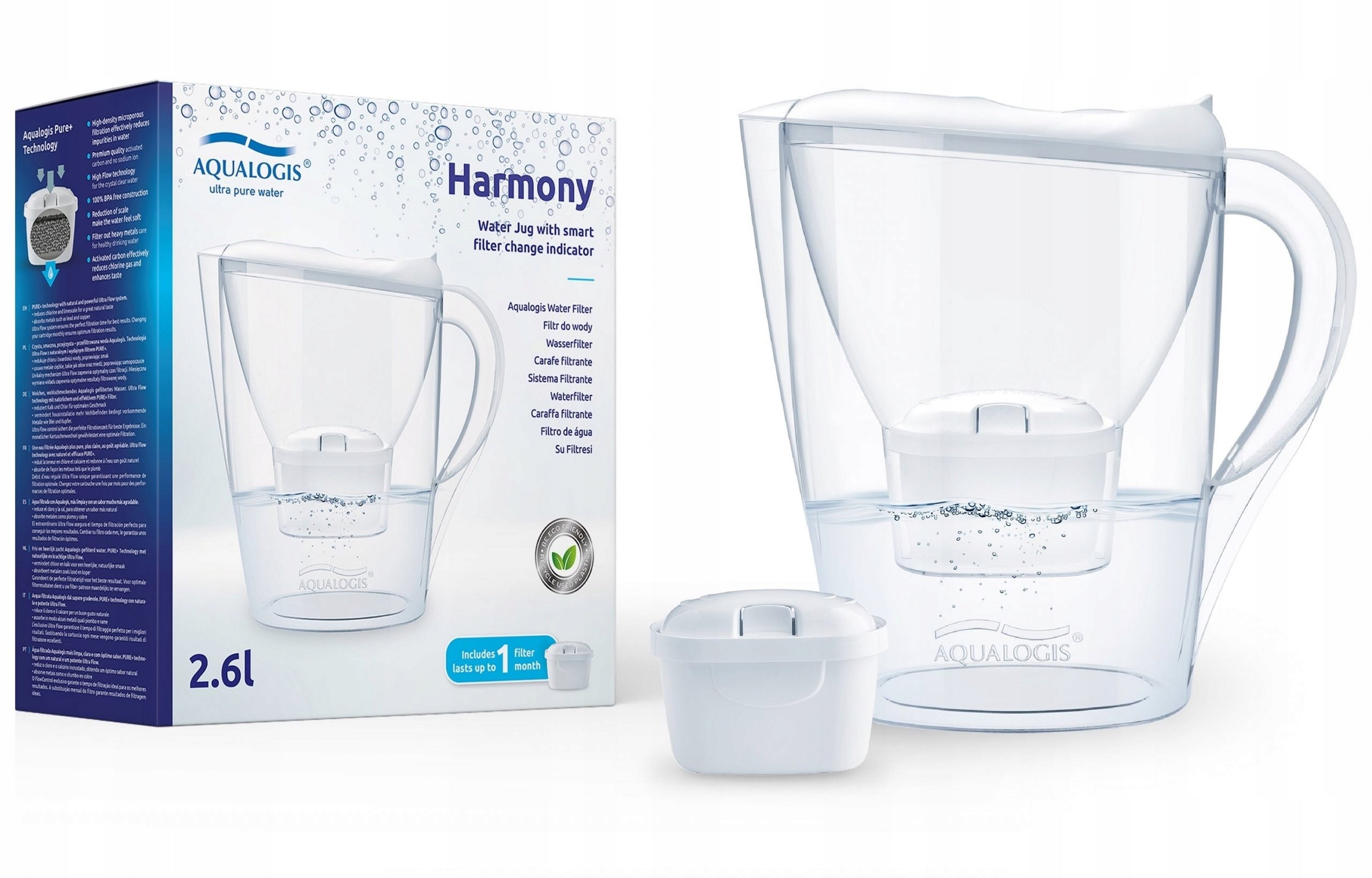 FILTER JUG AQUALOGIS + 6 FILTERS PURE+ MAXTRA REPLACEMENT Brand Aqualogis