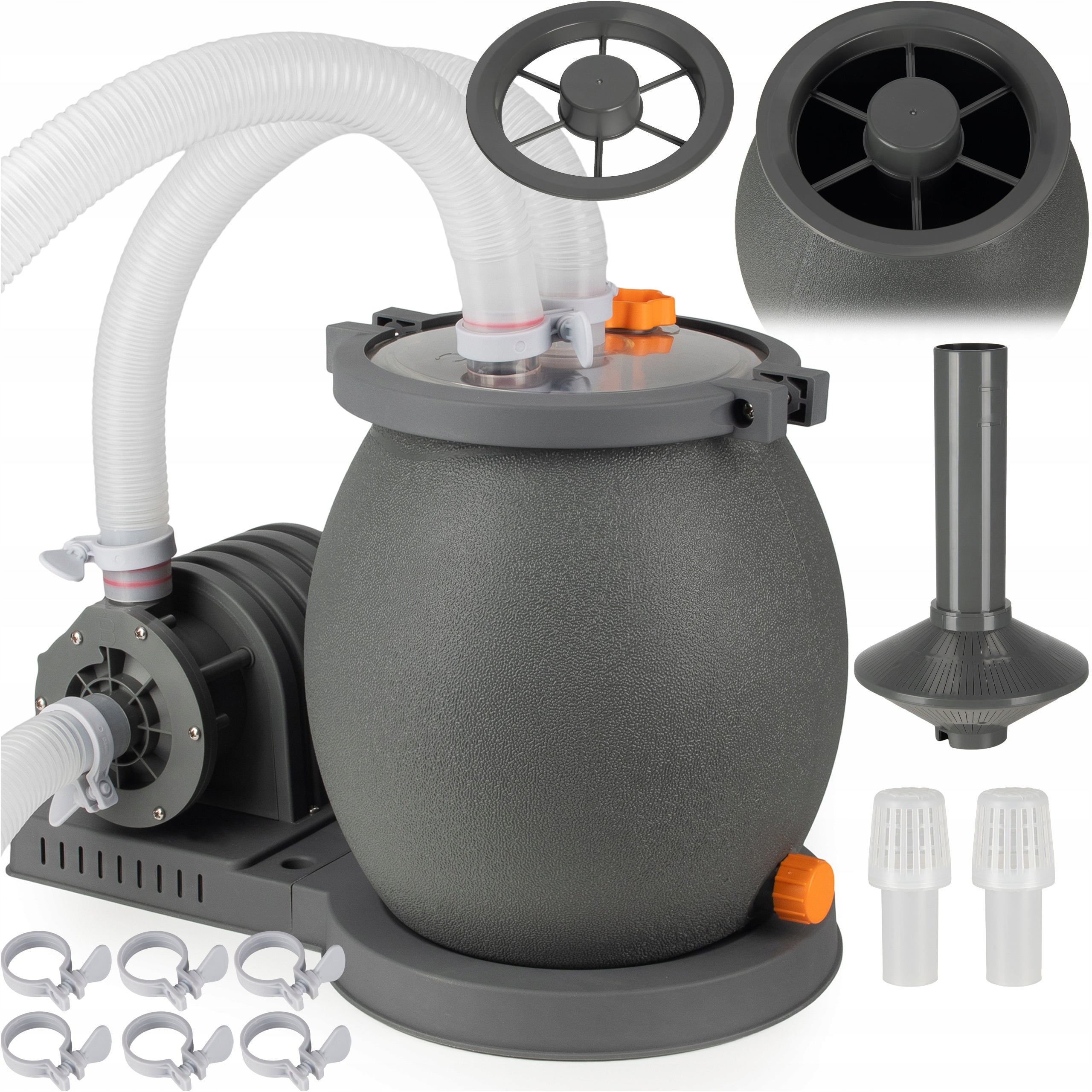 FILTER PUMP FOR SWIMMING POOL SAND FILTER 4542l/h + HOSES COIL