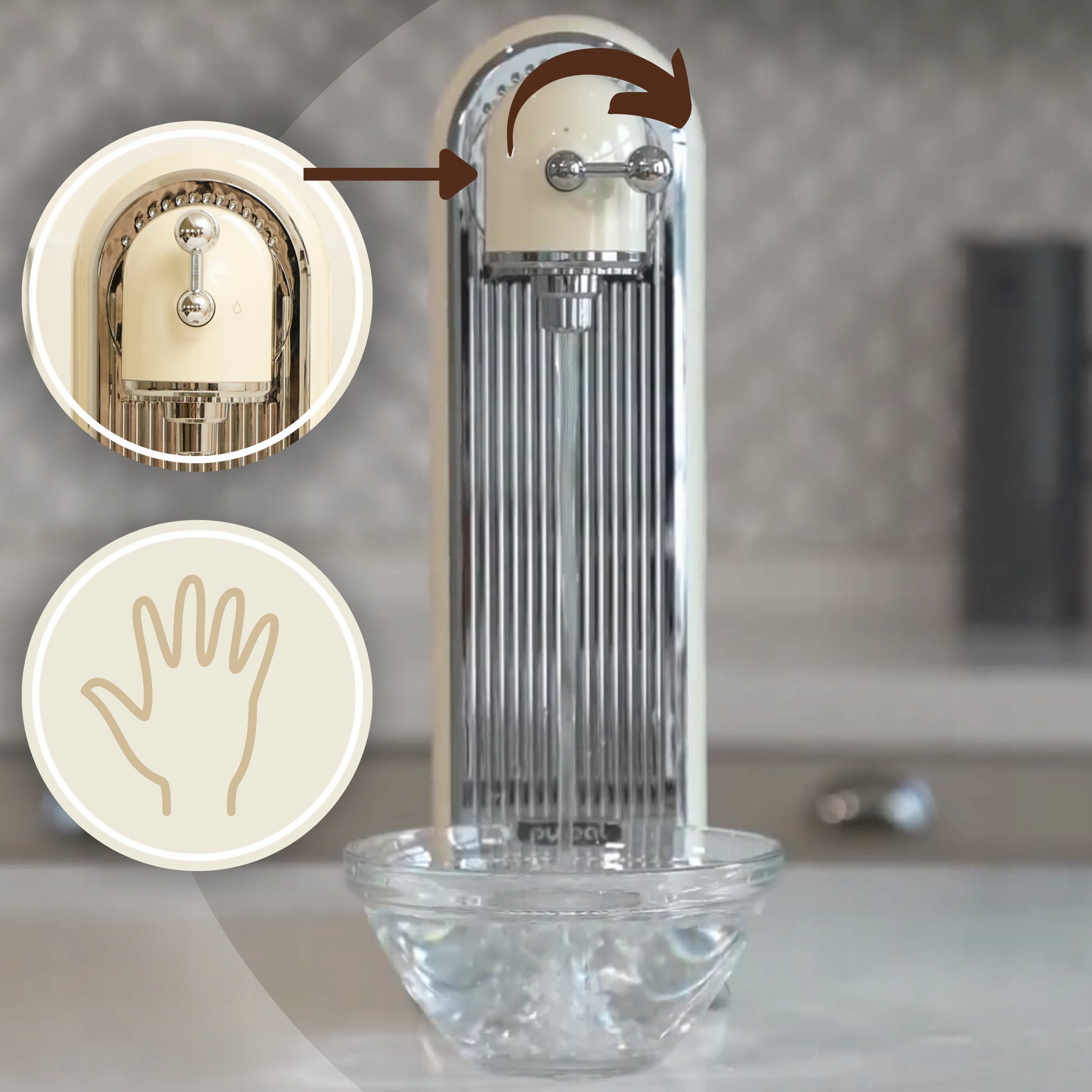 FILTER Water Purifier - Pureal Line Changer with FILTERS FOR A YEAR Dominant color beige/brown