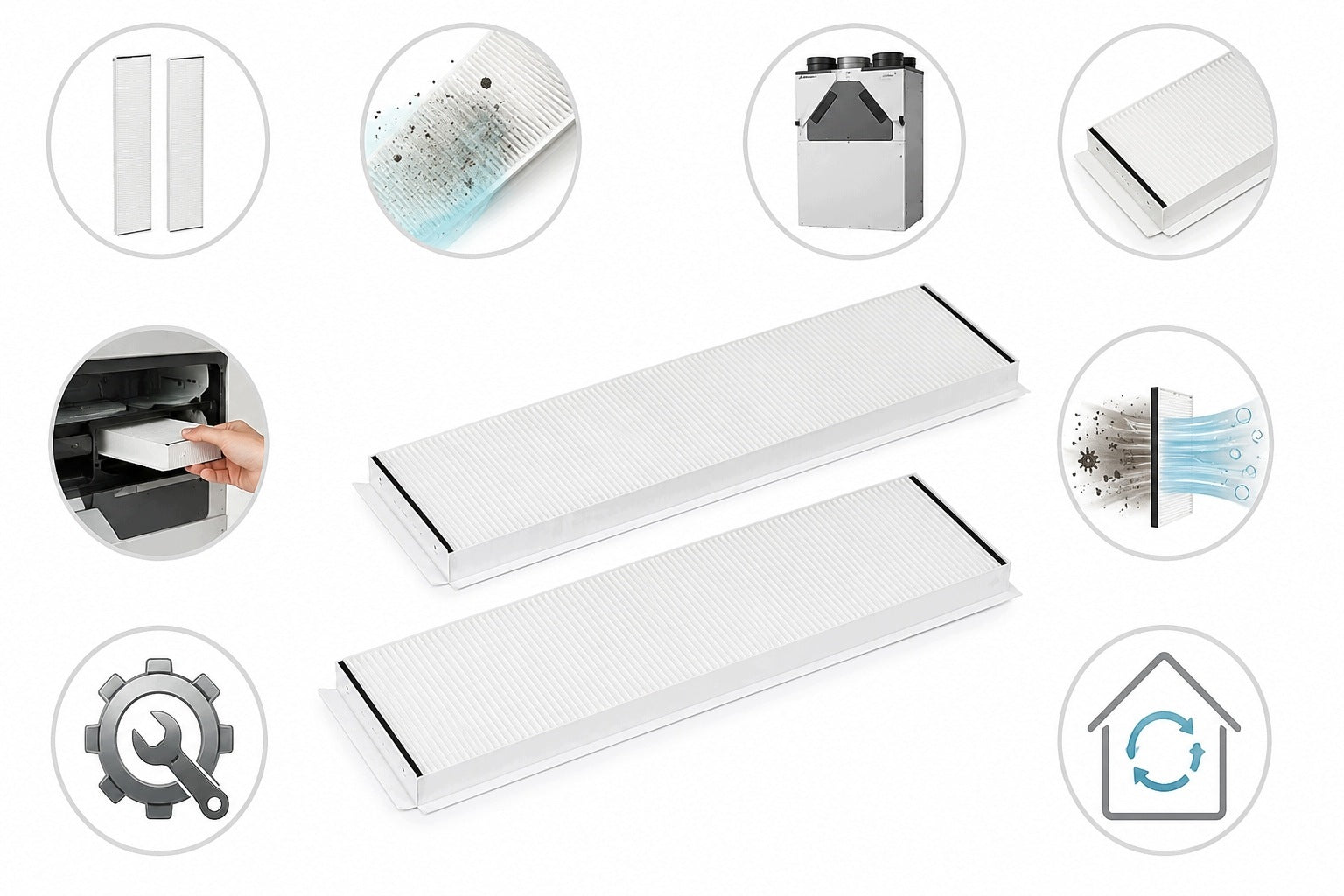FILTERS FOR ZEHNDER ComfoAIR Q350 Q450 Q600 SET F7+ G4 Manufacturer code ZHND
