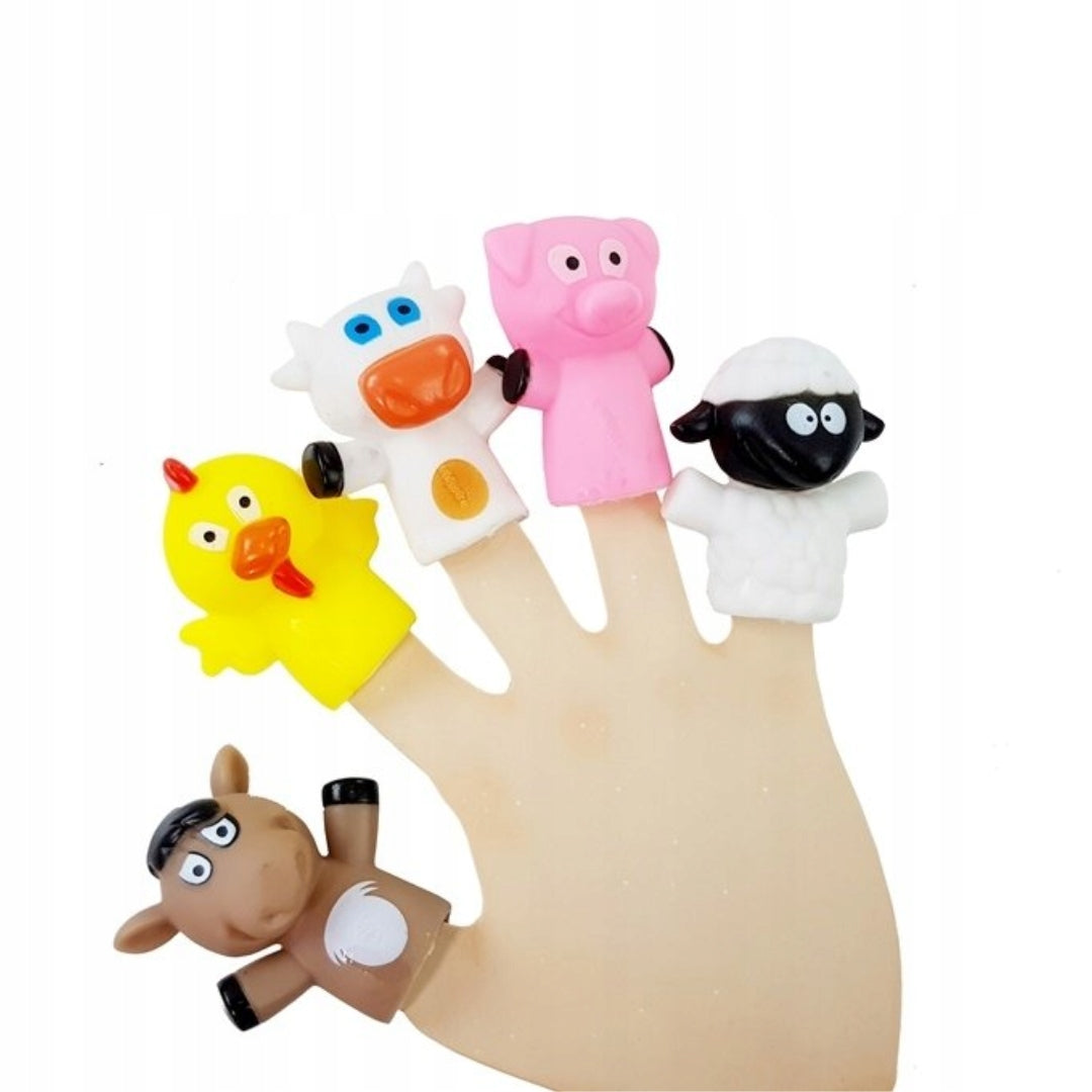 FINGER PADS PUPPETS ANIMALS 5 EL PIG FINGER PUPPET Brand LEAN Toys