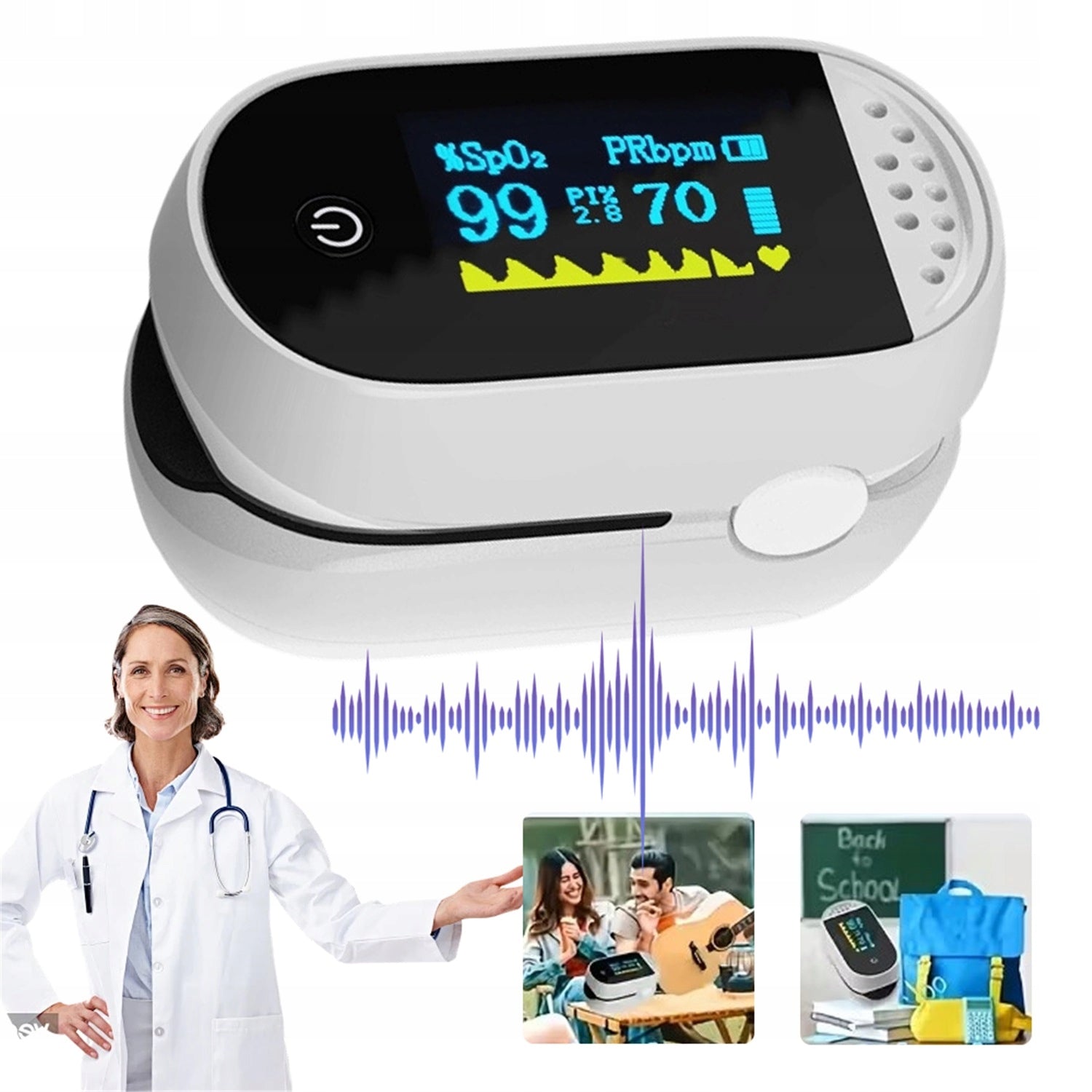FINGER PULSE OXIMETER LED PULSE OXIMETER, MONITOR TO MEASURE OXYGEN SATURATION