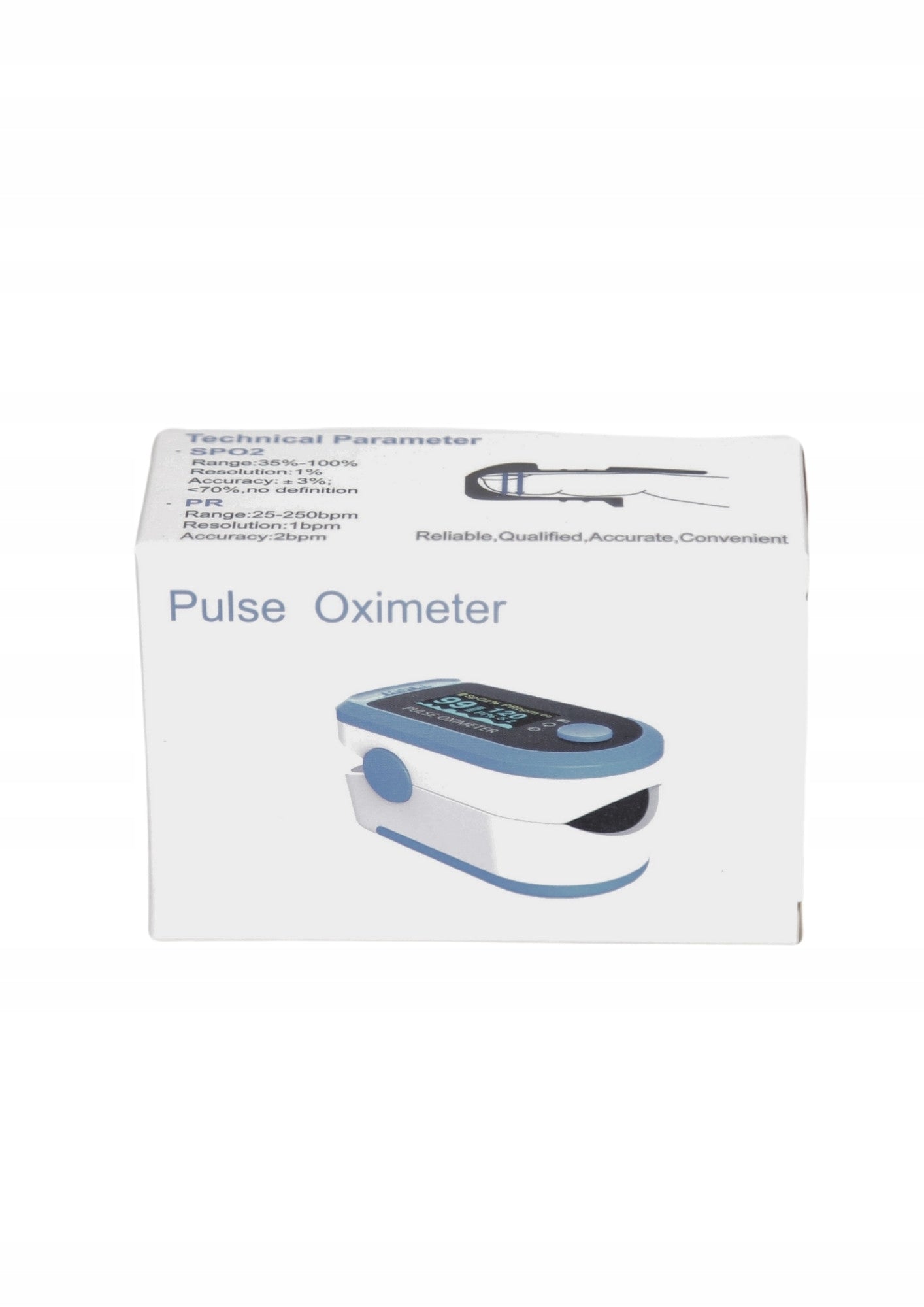 FINGER PULSE OXIMETER MEDICAL BLUETOOTH BLOOD OXYGEN MEASUREMENT BLUETOOTH Color blue