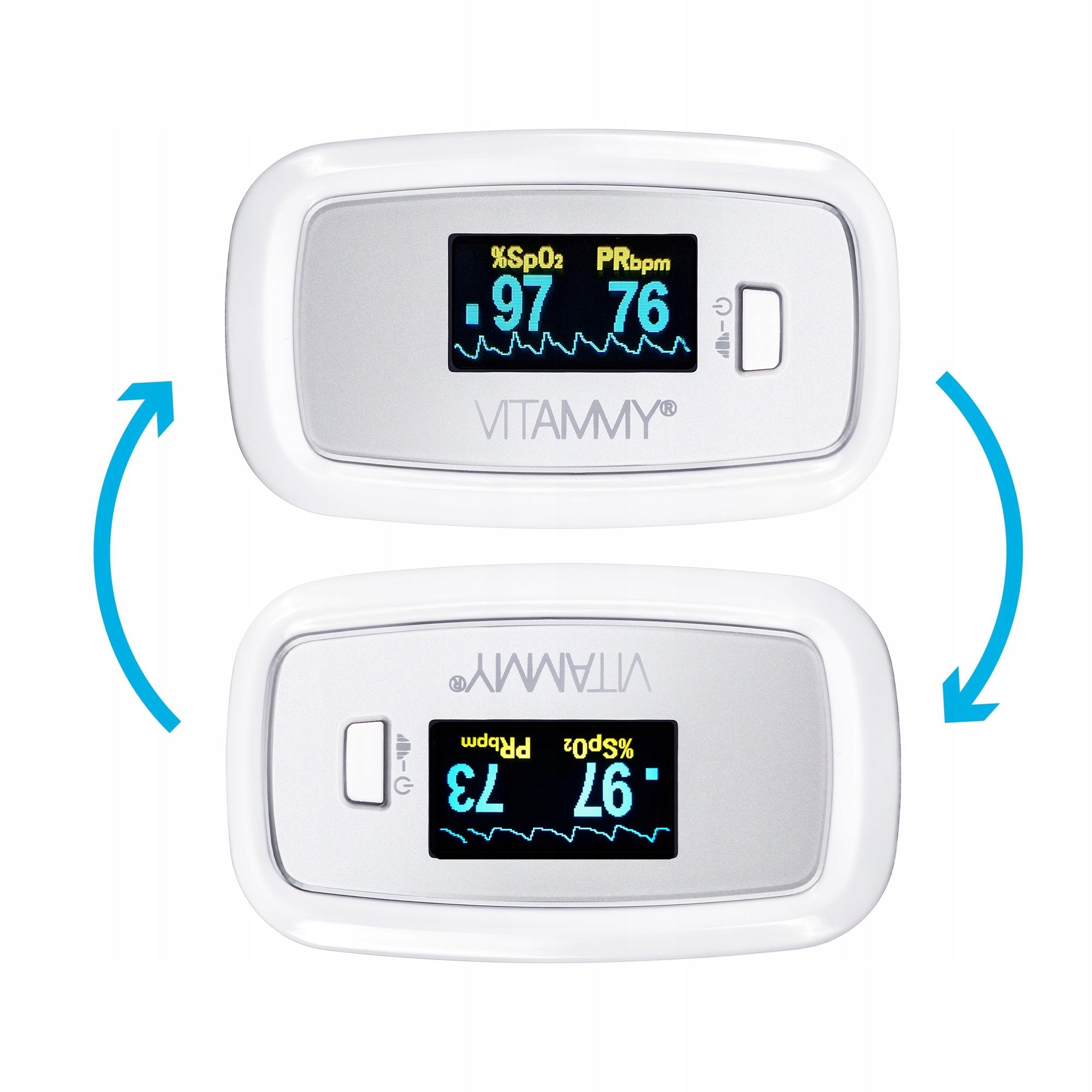 FINGER PULSE OXIMETER OLED REINFORCED HOUSING ROTATING SCREEN VITAMMY SAT+ Medical device yes
