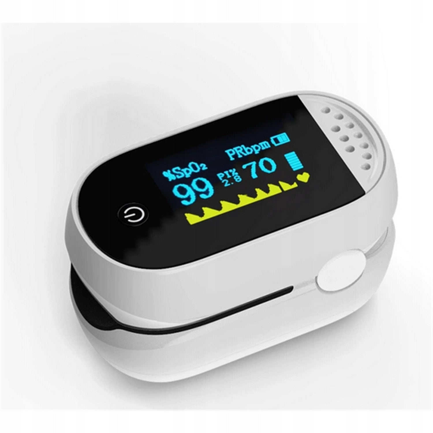 FINGER PULSE OXIMETER PORTABLE WITH BRACE FOR EXERCISE WHITE Medical device no