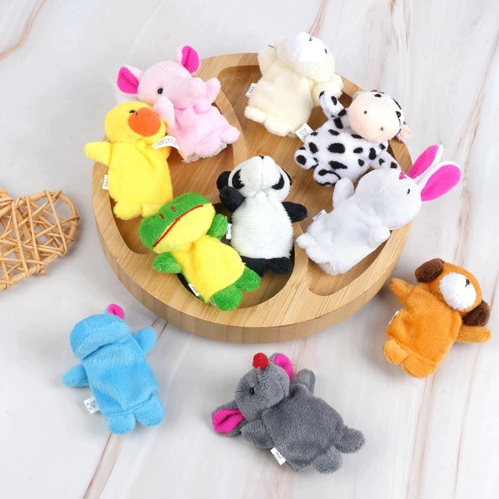 FINGER PUPPETS 20 PCS PLUSH ANIMALS FOR CHILDREN'S EDUCATIONAL PLAY