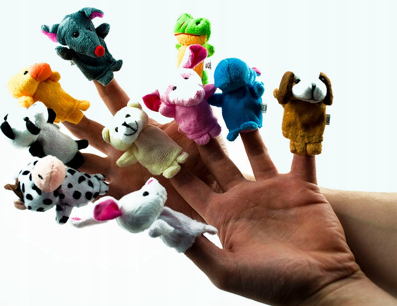 FINGER PUPPETS ANIMALS PLUSH TOYS PUPPETS 10PCS set for children Brand Kruzzel