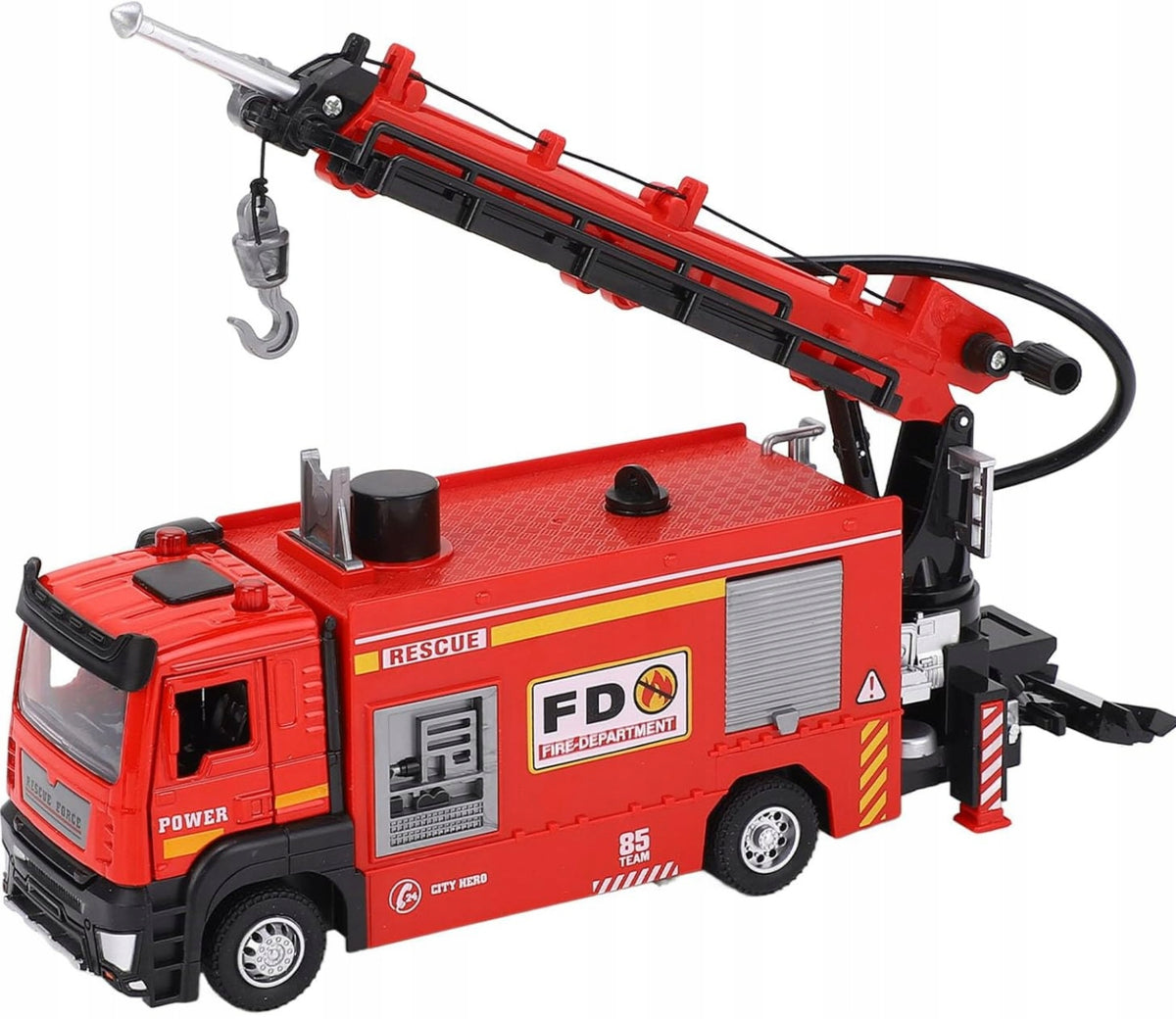 FIRE TRUCK CAR FIRE BRIGADE WATER WITH ASSAULT METAL TUG CAR Kid's age 3+ years