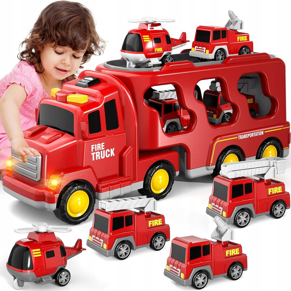 FIRE TRUCK TOY LARGE CAR 7IN1 FIRE BRIGADE CARS PATROL Manufacturer code 5903991412461