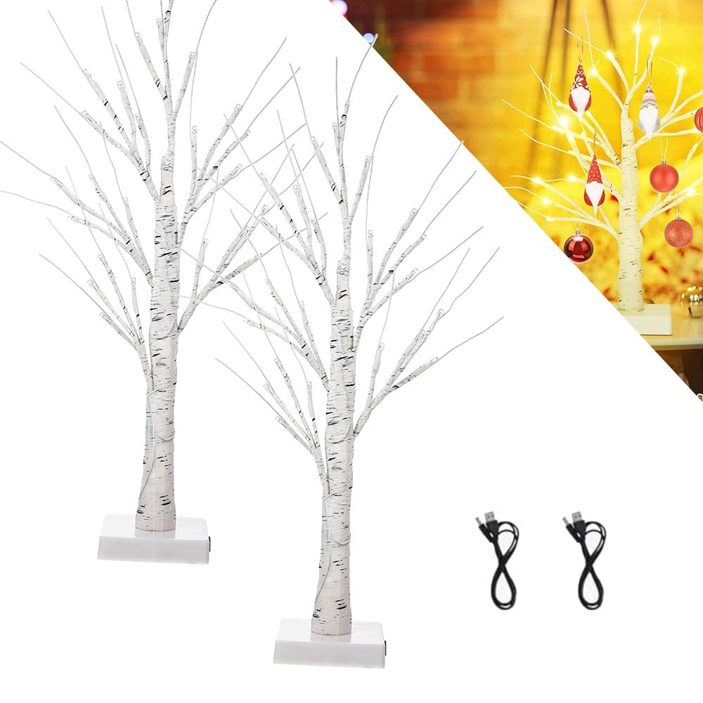 FIREPLACE DECORATION DECORATIVE LIGHTS BIRCH BATTERY POWERED 3 BATTERIES AA Packaging status original