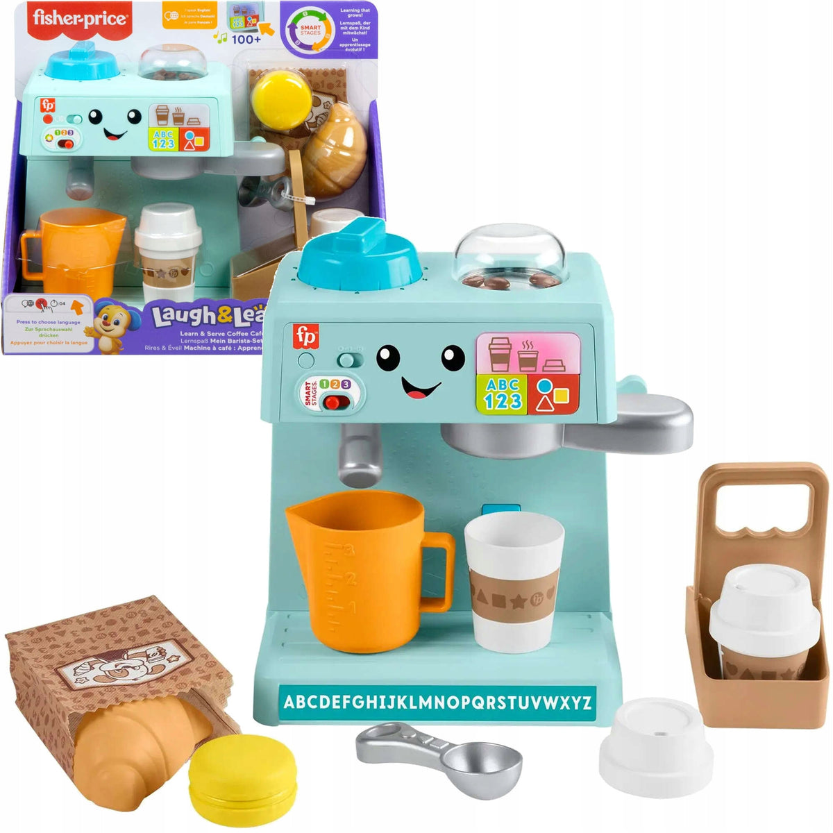 FISHER-PRICE EDUCATIONAL TOY INTERACTIVE COFFEE MAKER LIGHT SOUND