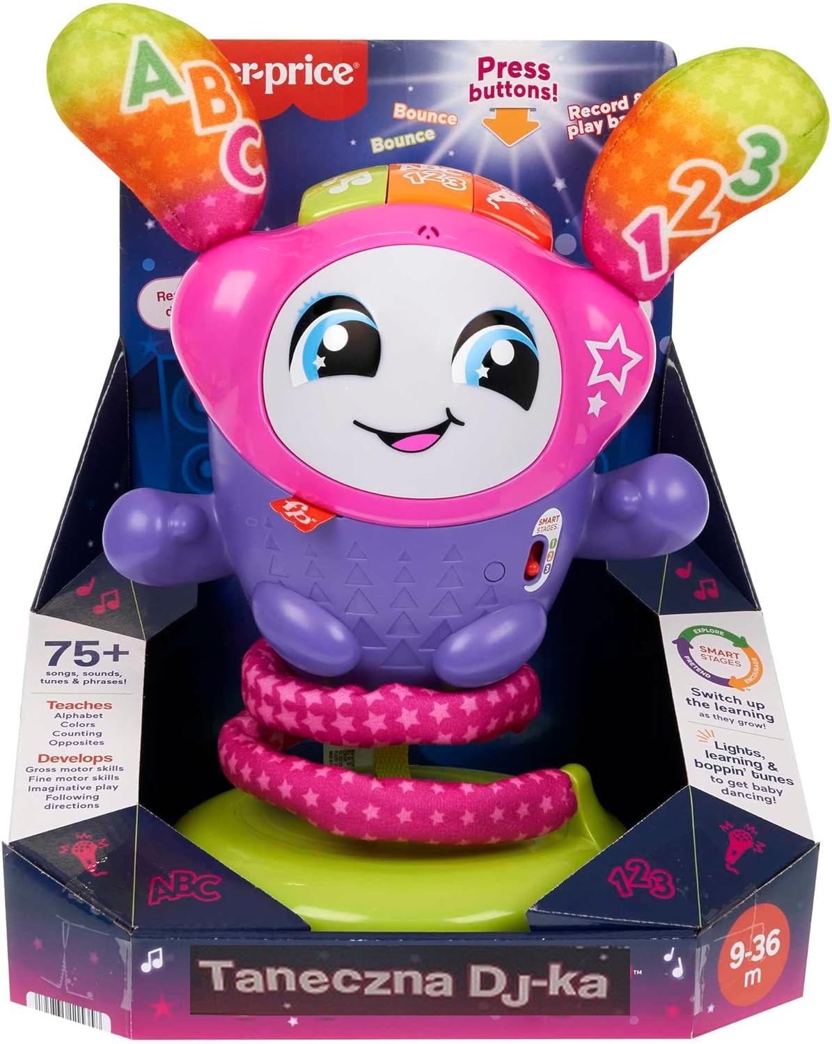 FISHER PRICE INTERACTIVE DANCE DJ Educational Toy +9m HRD21 Packaging status original
