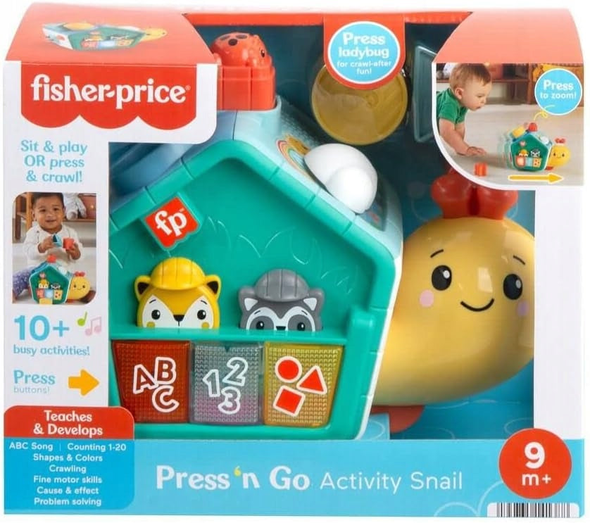 FISHER PRICE INTERACTIVE EDUCATIONAL SNAIL LIGHT SOUNDS ANG
