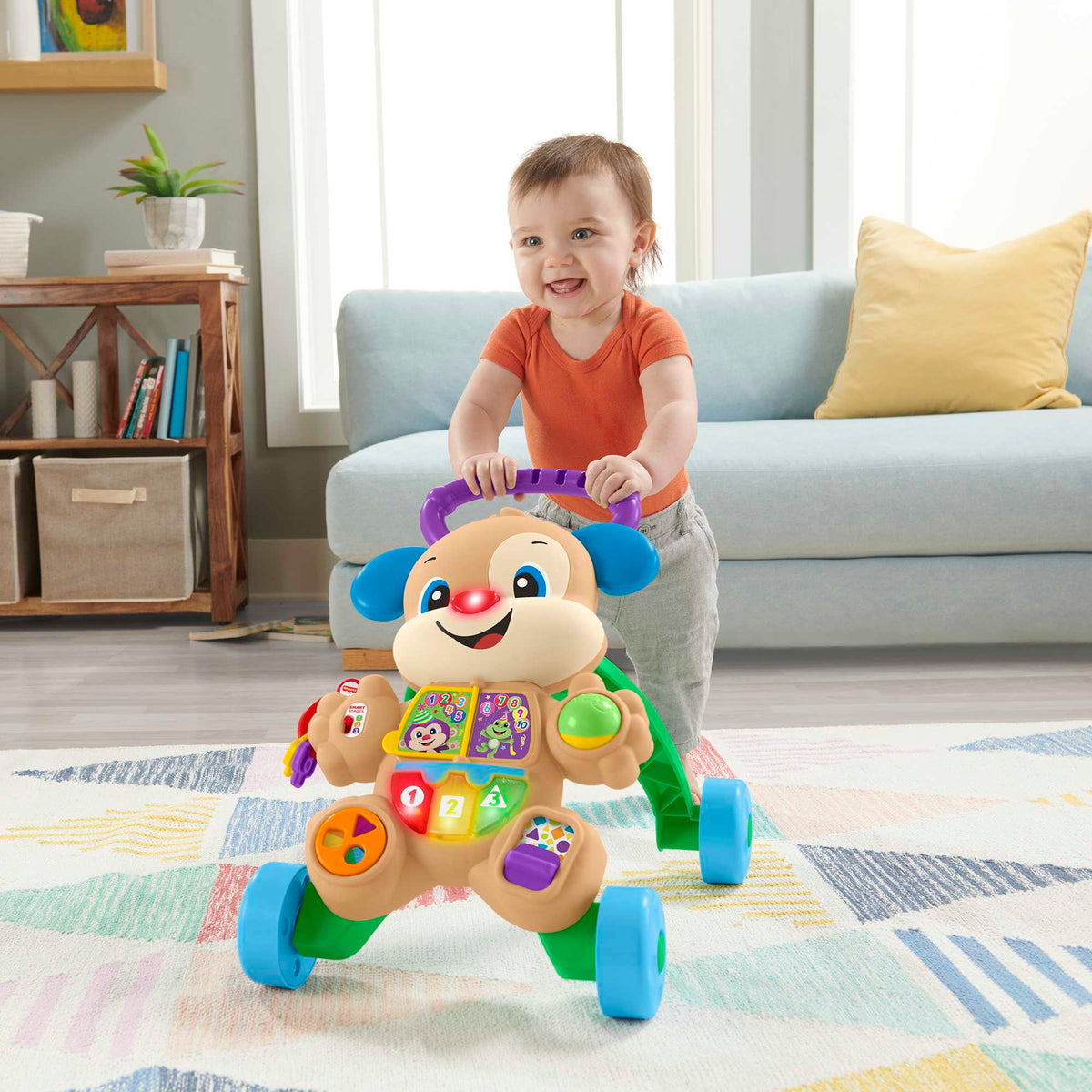 FISHER PRICE "LEARN AND LAUGH" INTERACTIVE WALKER PUSHER PUPPY Manufacturer code GXR71