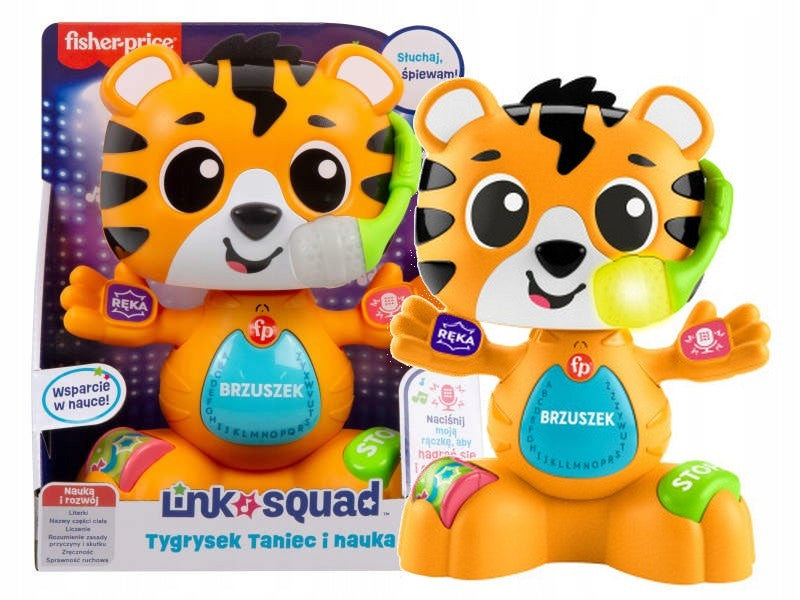 FISHER PRICE LINK SQUAD INTERACTIVE TIGER educational toy +9 months
