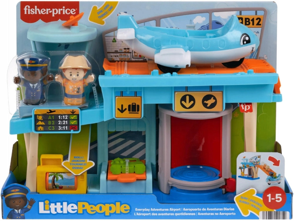 FISHER-PRICE LITTLE PEOPLE AIRPORT SET 2 FIGURES + AIRPLANE JFW61 Kid's age 12+ months