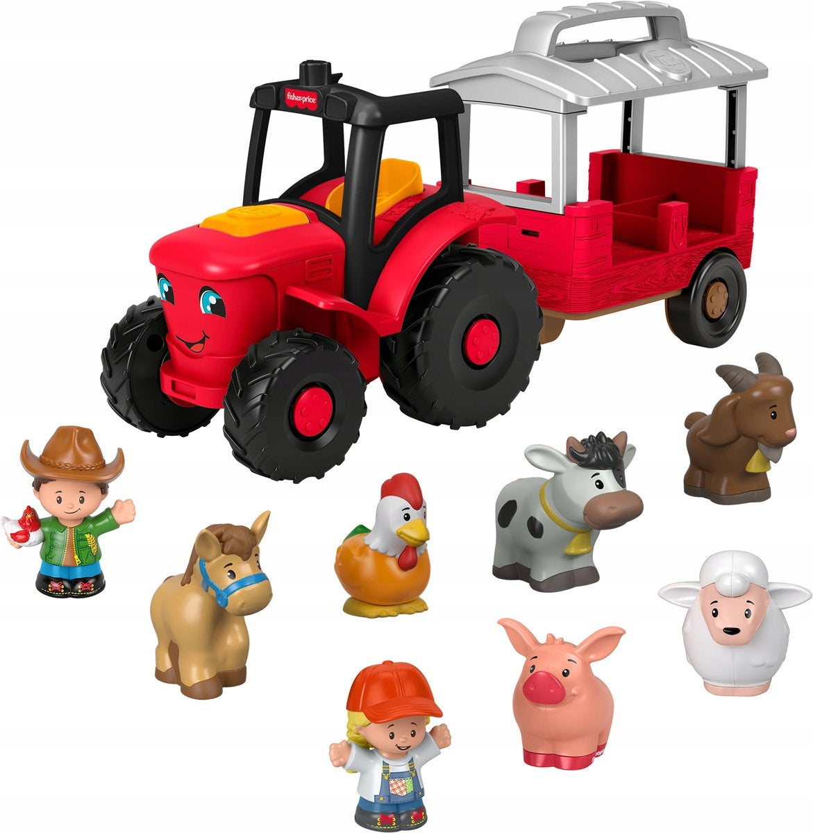 FISHER PRICE LITTLE PEOPLE TRACTOR FARM, interactive toy for toddler Manufacturer code JLM99