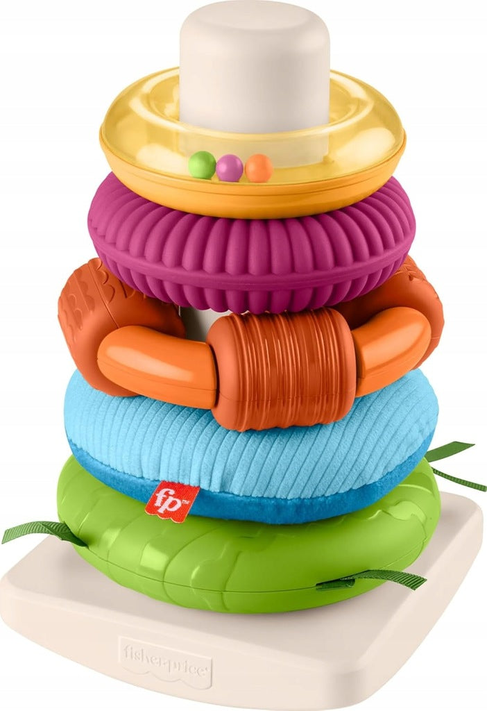 FISHER PRICE SENSORY PYRAMID WITH WHEELS puzzle for baby +6 months Brand Fisher-Price